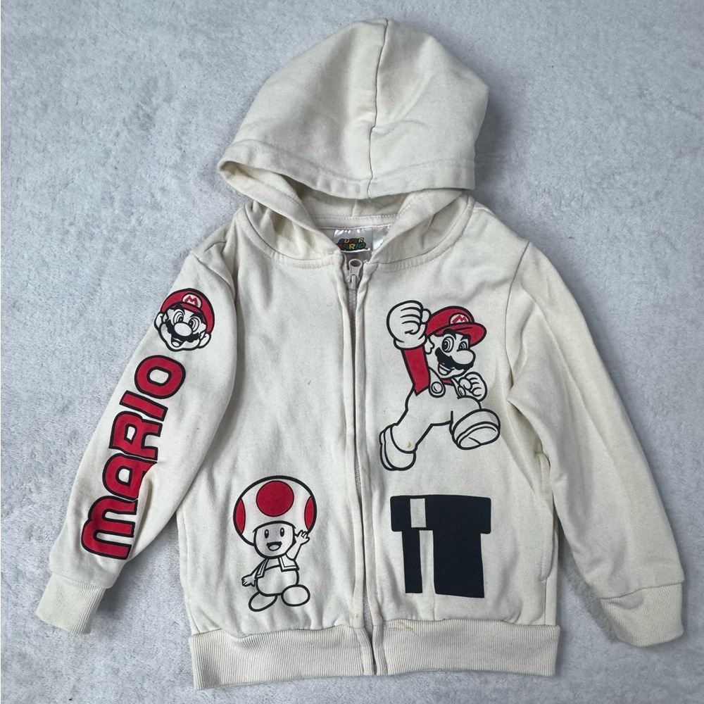 Nintendo Mario Kids Hoodie - Cream